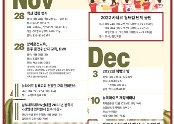 행사캘린더 11/25/22