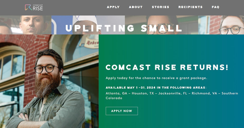 Comcast RISE 그랜트 1 2 2. comcastRise