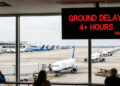 휴스턴 IAH 공항, 금요일 4시간 이상 지상 지연