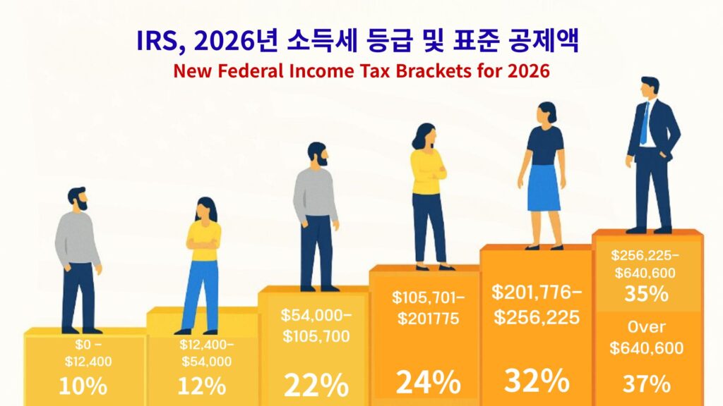 美IRS 2026년 세무 연도, 세금 인플레이션 조정 발표 1 IRS2026