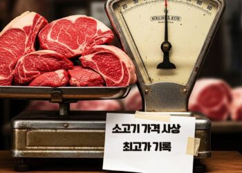 소고기 가격 사상 최고가 기록