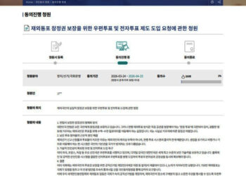 세계한인총연, ‘재외선거 우편·전자투표 도입’ 국민청원