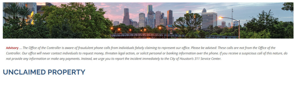 Houston unclaimed