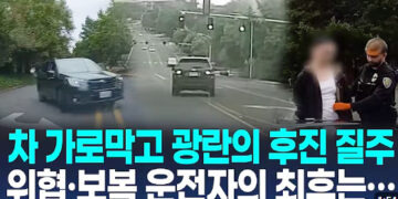 [영상] 후진으로 1.6km 넘게 쫓아온 SUV…美 20대 난폭 운전자, 결국