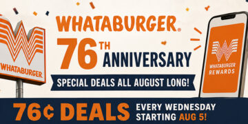 Whataburger, 창립 76주년 맞아 ’76센트’ 이벤트 대공개(음성서비스)
