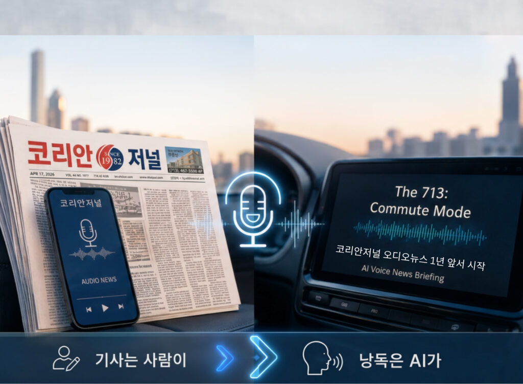 휴스턴 크로니클 언론도 'AI 오디오 뉴스' 시대…코리안 저널은 1년 앞서 시작(음성서비스) 1 the 713 audio news 0811
