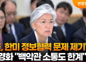 강경화 “美, 한미 정보협력 문제 제기…백악관 소통도 한계”